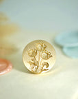 Sceau en laiton motif tulipe - Riwalenn - cachet de cire