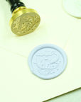 Sceau en laiton motif carpes koi poisson japonais - Riwalenn - Artisaire - cachet de cire