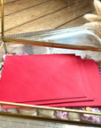 Riwalenn - Lot de 25 enveloppes rouge - artisaire - amazon - cultura - etsy