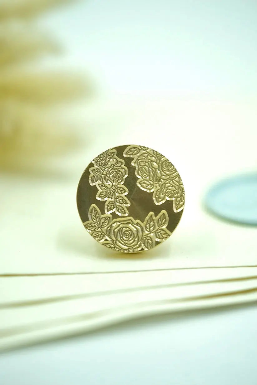 Sceau en laiton motif rosiers - Riwalenn - Artisaire - cachet de cire