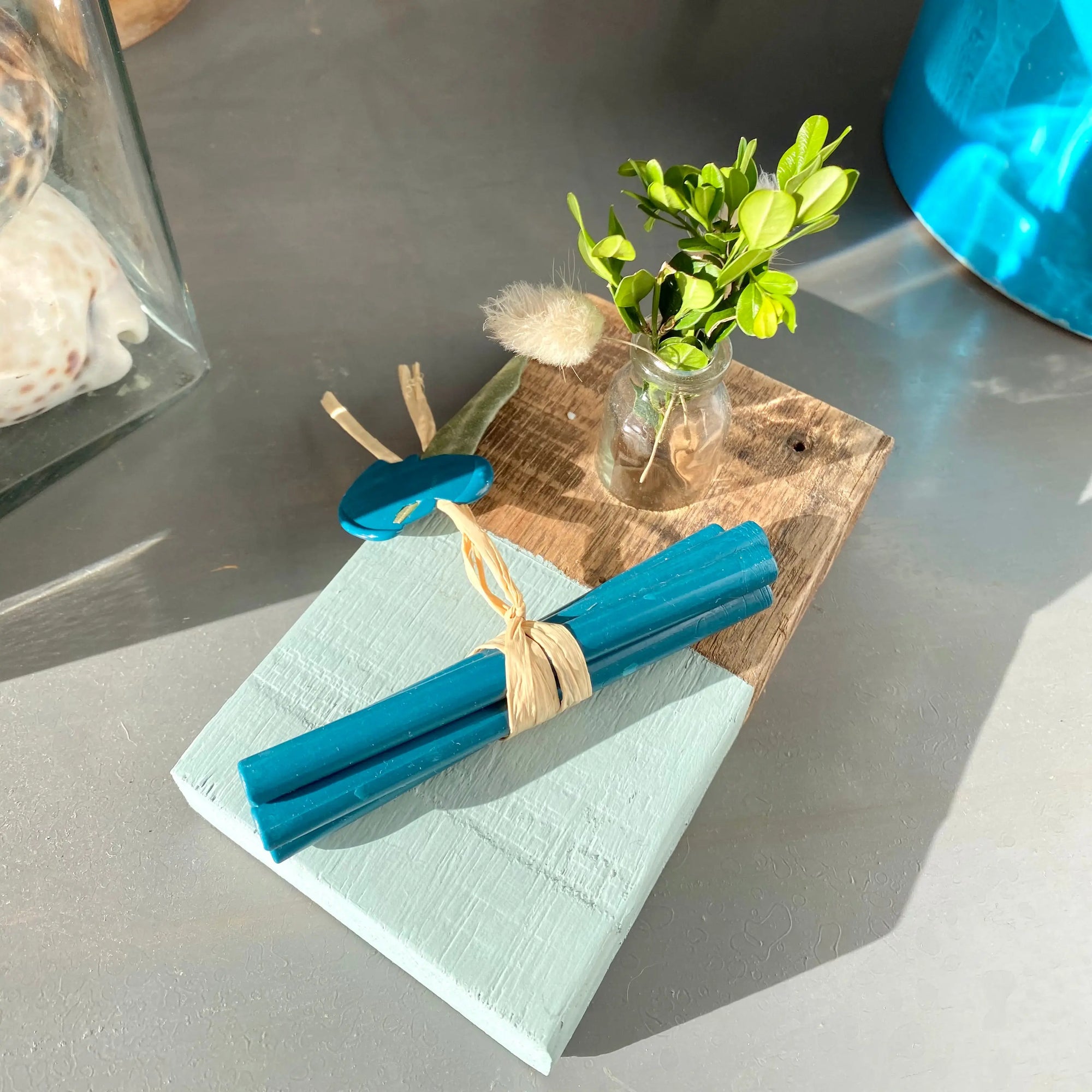 Riwalenn - Lot de 5 batons de cire à cacheter turquoise - artisaire